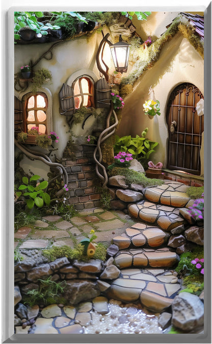 Charming Fairy House - Glow Covers Home Decor Night Light Wall Plate - Delight in the Light and See in the Dark