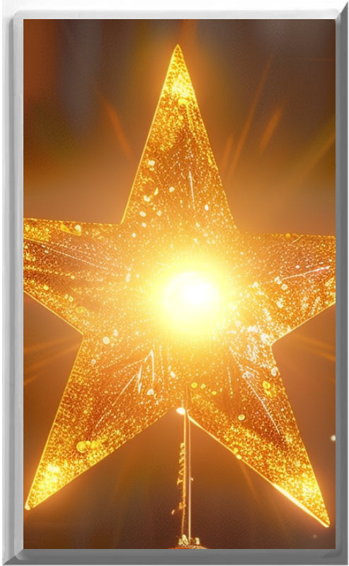 Christmas Tree Star Ornament - Glow Covers Home Decor Night Light Wall Plate - Delight in the Light and See in the Dark