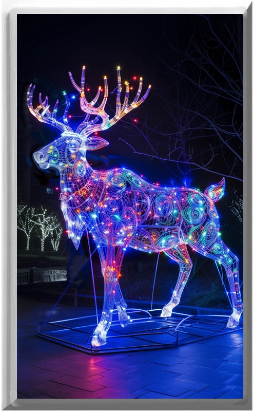 Electric LED Christmas Deer - Glow Covers Home Decor Night Light Wall Plate - Delight in the Light and See in the Dark