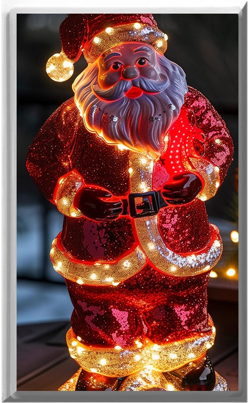 Electric LED Santa Claus - Glow Covers Home Decor Night Light Wall Plate - Delight in the Light and See in the Dark