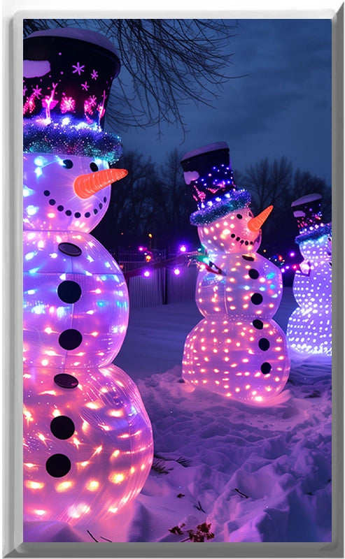 Electric Snowmen - Glow Covers Home Decor Night Light Wall Plate - Delight in the Light and See in the Dark