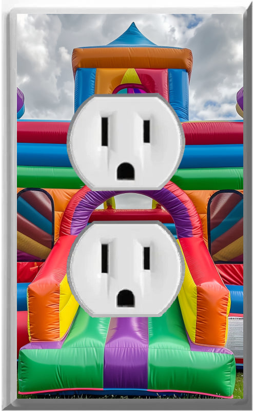 Bounce House - Glow Covers Home Decor Night Light Wall Plate - Delight in the Light and See in the Dark