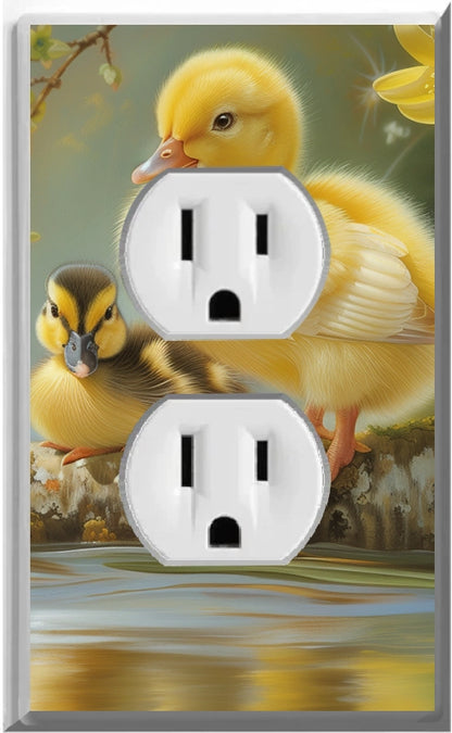 Chick and Duckling - Glow Covers Home Decor Night Light Wall Plate - Delight in the Light and See in the Dark