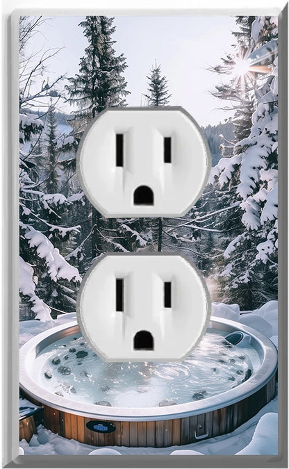 Hot Tubbing - Glow Covers Home Decor Night Light Wall Plate - Delight in the Light and See in the Dark