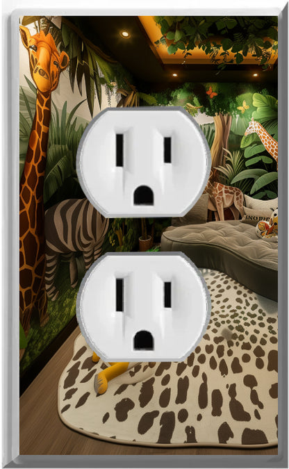 Jungle Room - Glow Covers Home Decor Night Light Wall Plate - Delight in the Light and See in the Dark