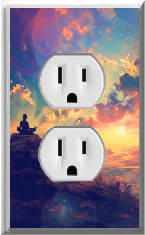 Meditation - Glow Covers Home Decor Night Light Wall Plate - Delight in the Light and See in the Dark