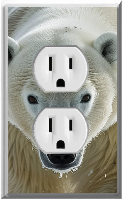 Polar Bear Design on a Glow Covers Home Decor Night Light Wall Plate - Delight in the Light and See in the Dark