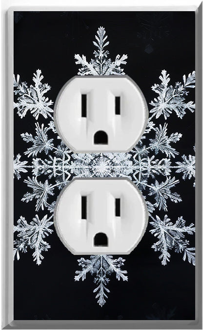 Snowflake - Glow Covers Home Decor Night Light Wall Plate - Delight in the Light and See in the Dark