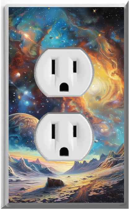 Space Glow Covers Home Decor Night Light Wall Plate - Delight in the Light and See in the Dark