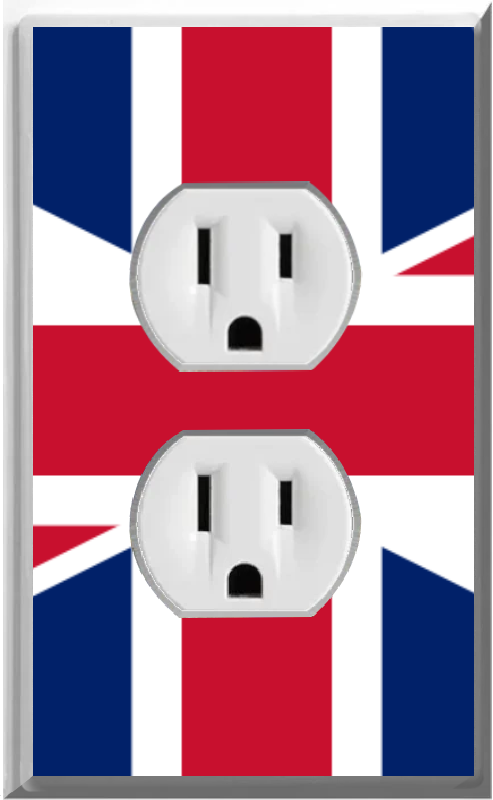 United Kingdom UK Flag Design on a Glow Covers Home Decor Night Light Wall Plate - Delight in the Light and See in the Dark (Copy)