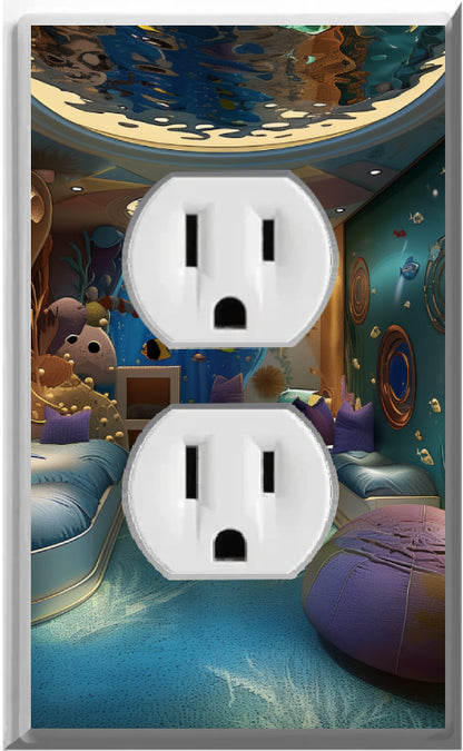 Under the Sea - Glow Covers Home Decor Night Light Wall Plate - Delight in the Light and See in the Dark