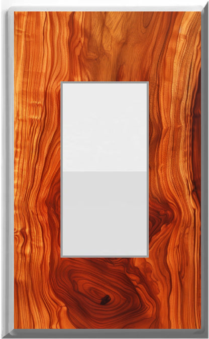 Cherry Wood - Glow Covers Home Decor Night Light Wall Plate - Delight in the Light and See in the Dark