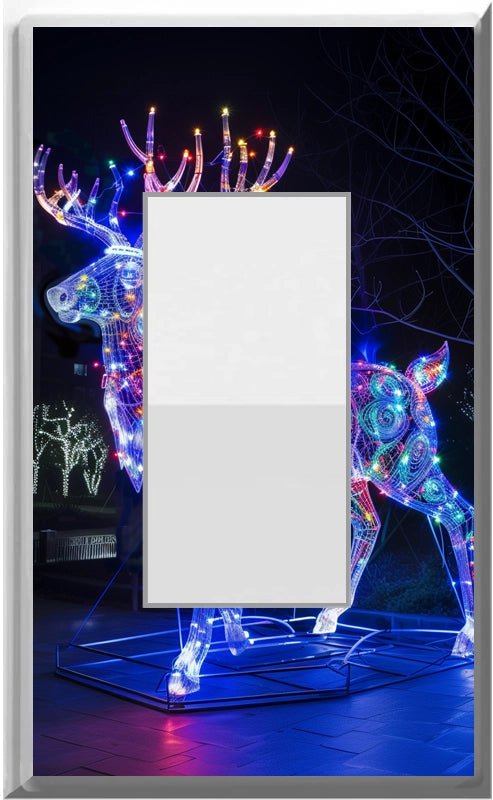 Electric LED Christmas Deer - Glow Covers Home Decor Night Light Wall Plate - Delight in the Light and See in the Dark