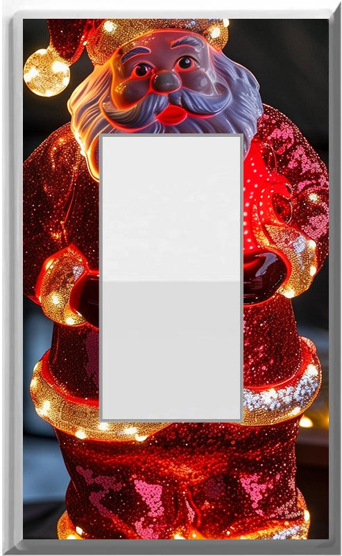 Electric LED Santa Claus - Glow Covers Home Decor Night Light Wall Plate - Delight in the Light and See in the Dark