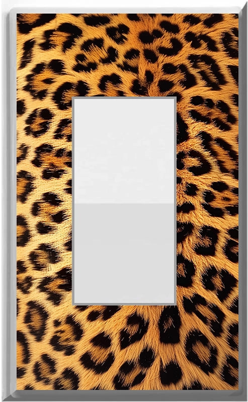 Placa de luz de noche para pared con estampado de leopardo que brilla en la oscuridad para decoración del hogar. Deléitese con la luz y vea en la oscuridad