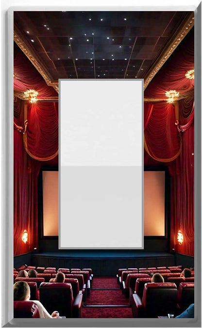 Movie Theater - Glow Covers Home Decor Night Light Wall Plate - Delight in the Light and See in the Dark