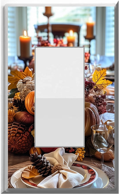 Table de Thanksgiving - Plaque murale pour veilleuse de décoration d'intérieur Glow Covers - Profitez de la lumière et voyez dans le noir