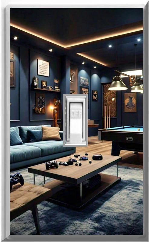 Game Room - Glow Covers Home Decor Night Light Wall Plate - Delight in the Light and See in the Dark