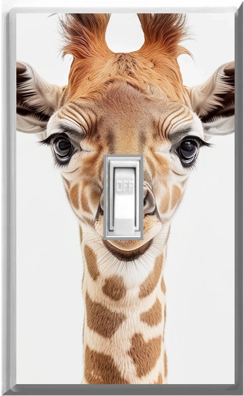 Baby Giraffe - Glow Covers Home Decor Night Light Wall Plate - Delight in the Light and See in the Dark