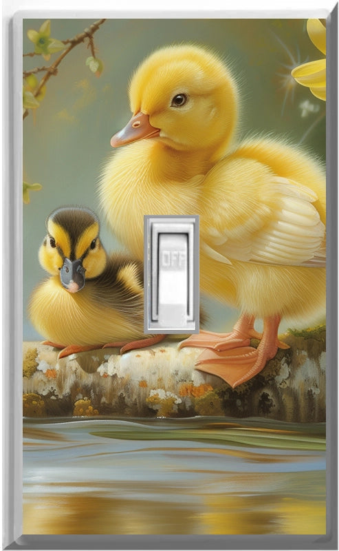 Chick and Duckling - Glow Covers Home Decor Night Light Wall Plate - Delight in the Light and See in the Dark