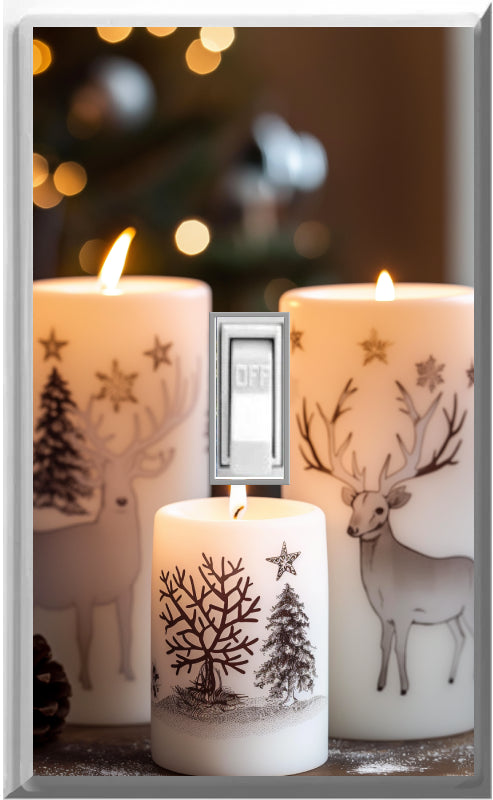 Bougies de Noël - Plaque murale pour veilleuse de décoration d'intérieur Glow Covers - Profitez de la lumière et voyez dans le noir