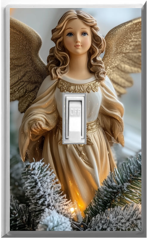 Décoration d'arbre de Noël en forme d'ange - Plaque murale pour veilleuse de décoration d'intérieur Glow Covers - Profitez de la lumière et voyez dans le noir