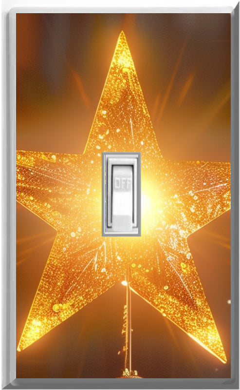 Christmas Tree Star Ornament - Glow Covers Home Decor Night Light Wall Plate - Delight in the Light and See in the Dark