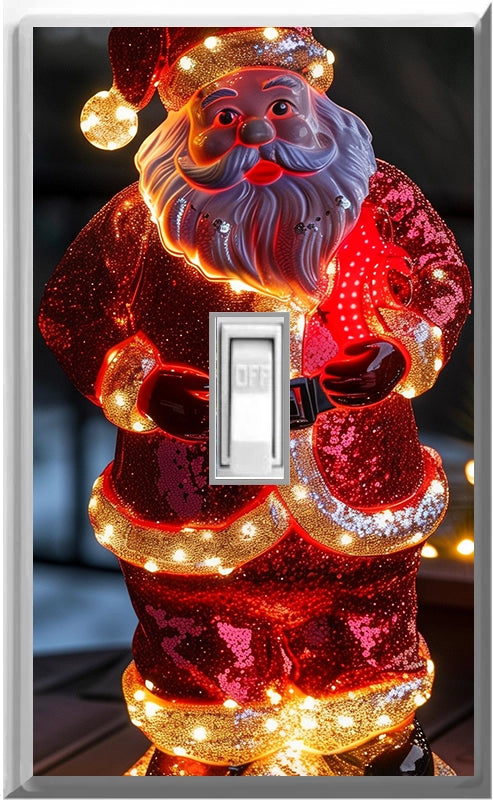 Electric LED Santa Claus - Glow Covers Home Decor Night Light Wall Plate - Delight in the Light and See in the Dark