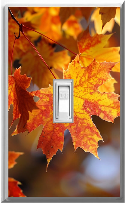 Feuilles d'automne - Plaque murale lumineuse décorative pour la maison Glow Covers - Profitez de la lumière et voyez dans le noir