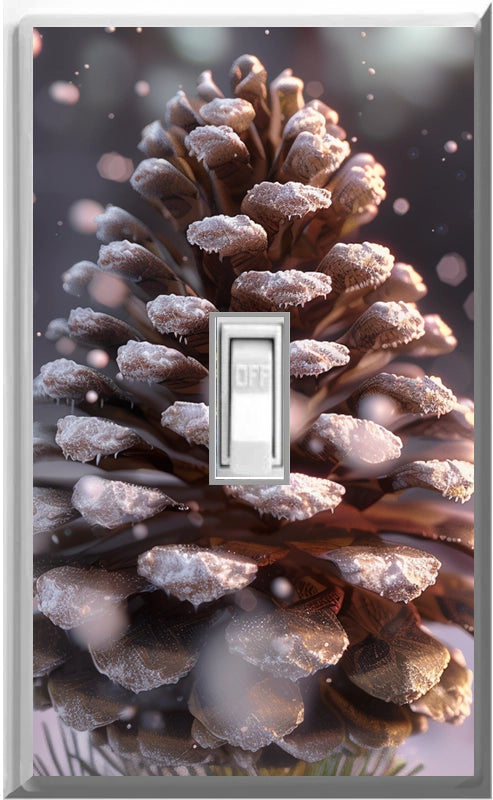 Pinecone Design on a Glow Covers Home Decor Night Light Wall Plate - Delight in the Light and See in the Dark