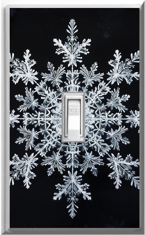 Snowflake - Glow Covers Home Decor Night Light Wall Plate - Delight in the Light and See in the Dark