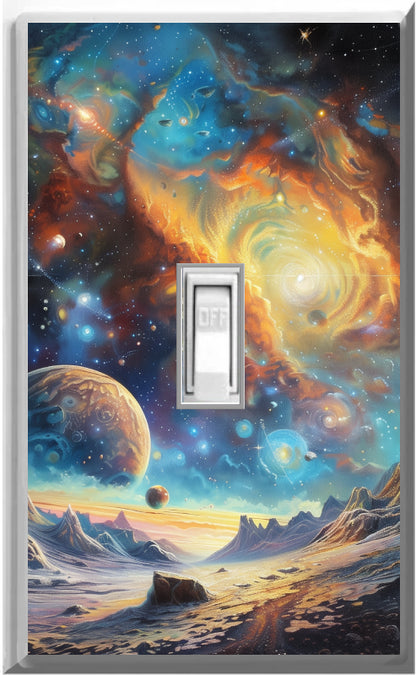 Space Glow Covers Home Decor Night Light Wall Plate - Delight in the Light and See in the Dark