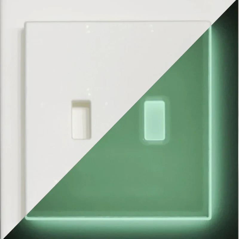 ¿Qué interruptor? Placa de pared con luz nocturna para decoración del hogar con cubiertas luminosas: deléitese con la luz y vea en la oscuridad