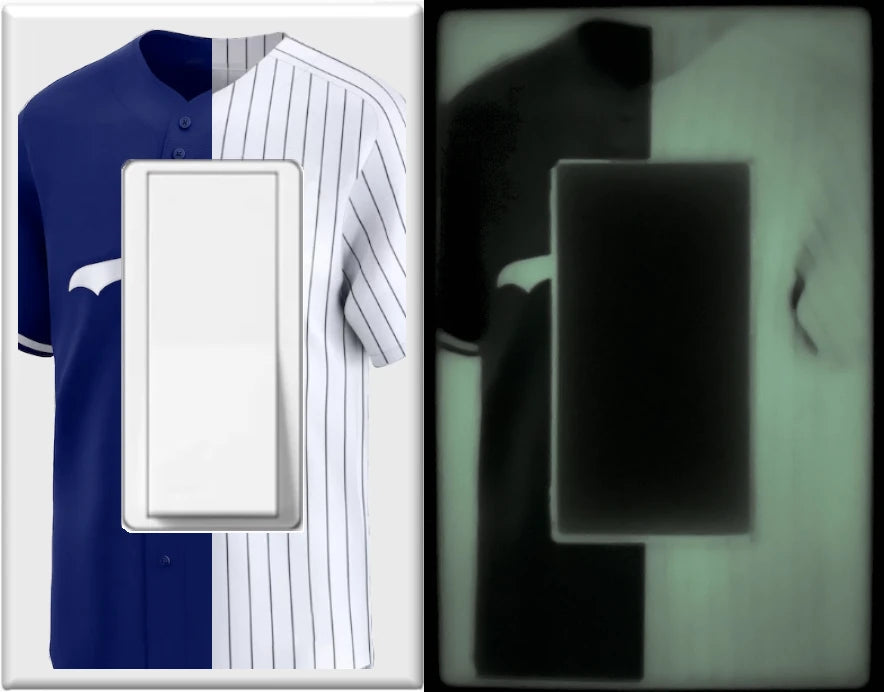 Maillots des équipes de baseball WS Finals - Plaque murale pour veilleuse de décoration d'intérieur Glow Covers - Profitez de la lumière et voyez dans le noir