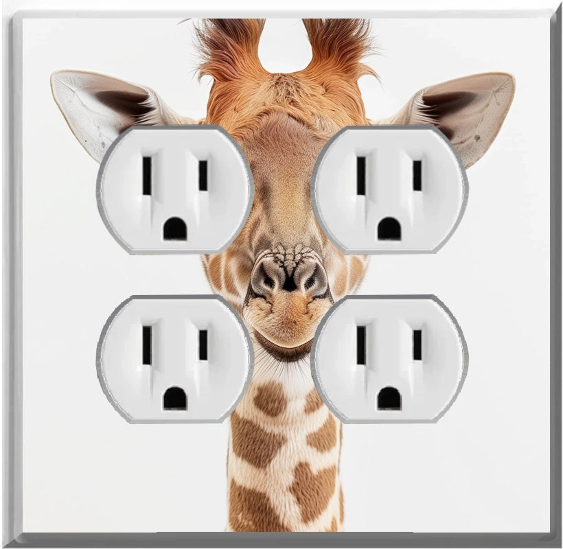 Baby Giraffe - Glow Covers Home Decor Night Light Wall Plate - Delight in the Light and See in the Dark