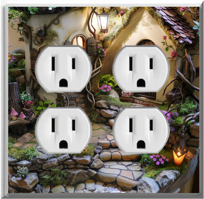 Charming Fairy House - Glow Covers Home Decor Night Light Wall Plate - Delight in the Light and See in the Dark