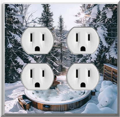 Hot Tubbing - Glow Covers Home Decor Night Light Wall Plate - Delight in the Light and See in the Dark