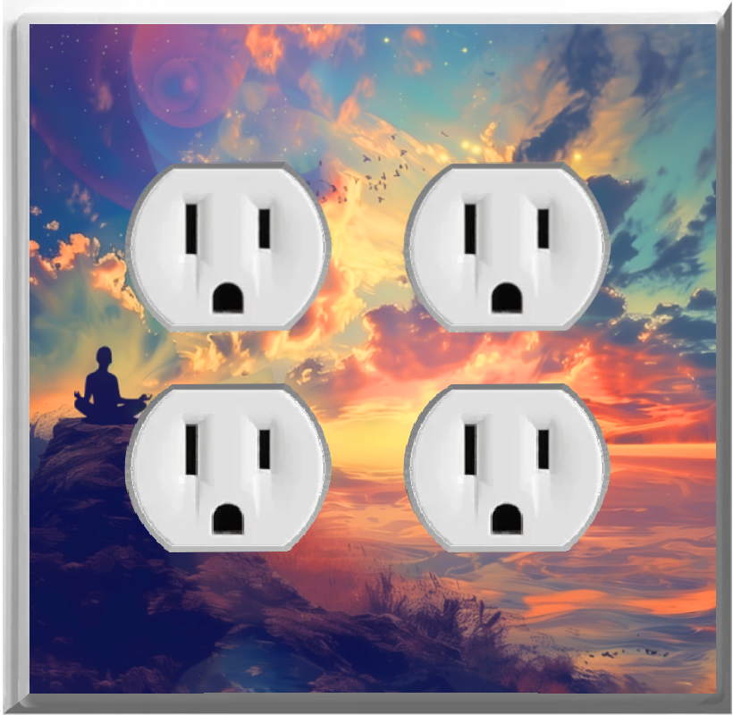 Meditation - Glow Covers Home Decor Night Light Wall Plate - Delight in the Light and See in the Dark