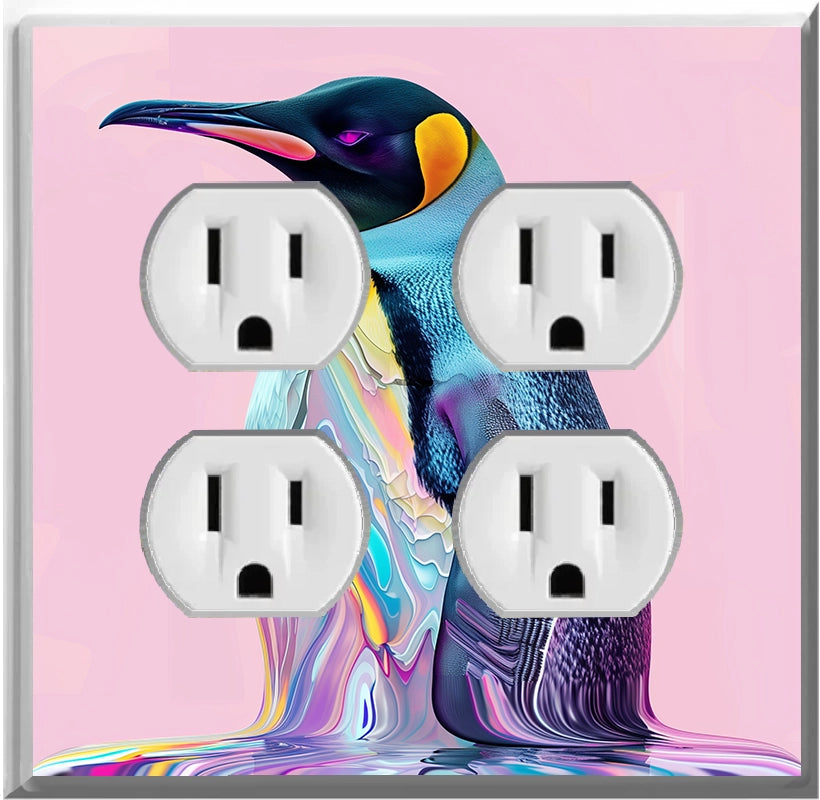 Penguin Design on a Glow Covers Home Decor Night Light Wall Plate - Delight in the Light and See in the Dark