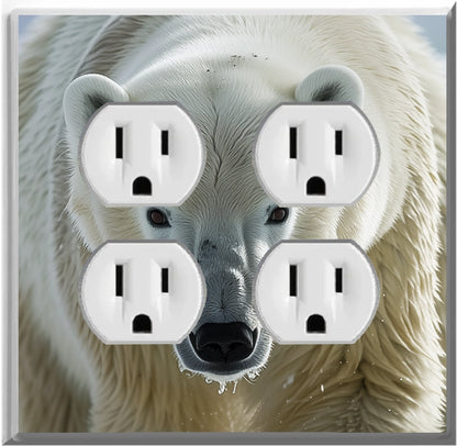 Polar Bear Design on a Glow Covers Home Decor Night Light Wall Plate - Delight in the Light and See in the Dark