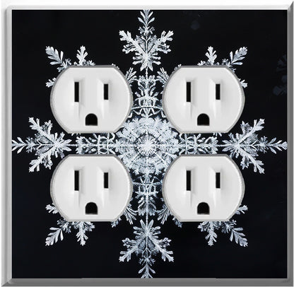 Snowflake - Glow Covers Home Decor Night Light Wall Plate - Delight in the Light and See in the Dark