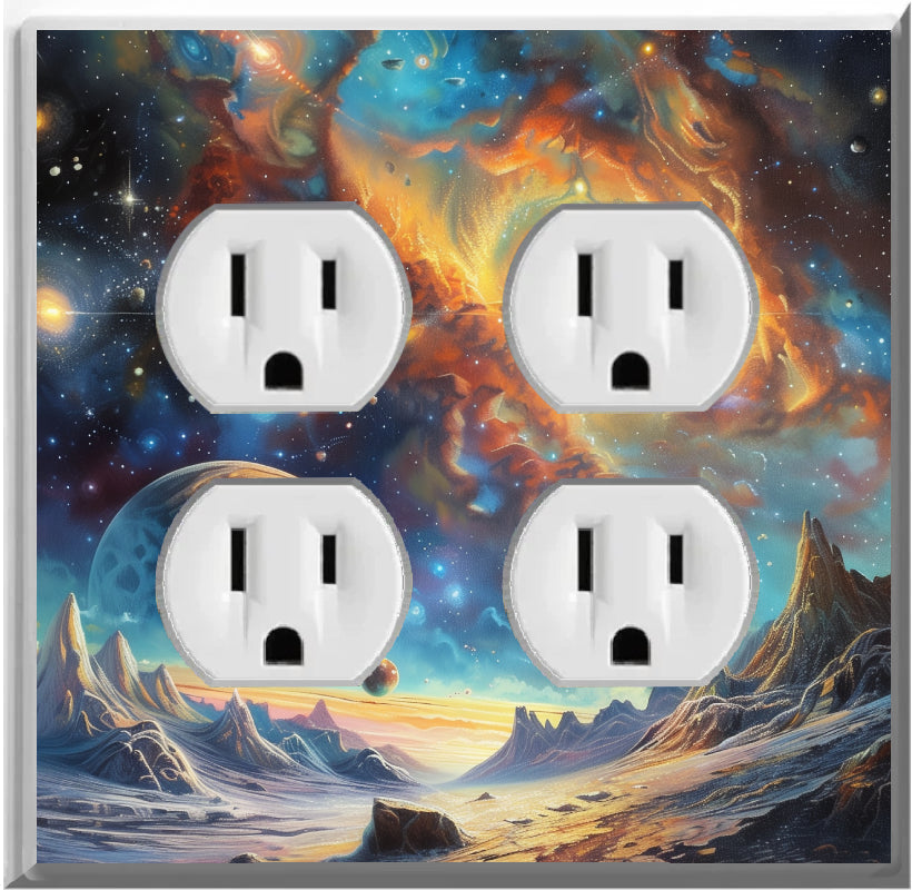 Space Glow Covers Home Decor Night Light Wall Plate - Delight in the Light and See in the Dark