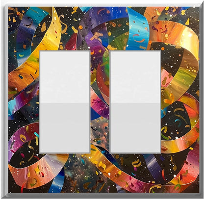 Celebration Streamers Design on a Glow Covers Home Decor Night Light Wall Plate - Delight in the Light and See in the Dark