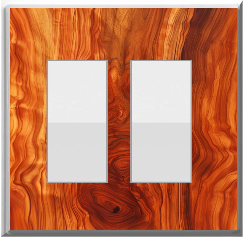 Cherry Wood - Glow Covers Home Decor Night Light Wall Plate - Delight in the Light and See in the Dark