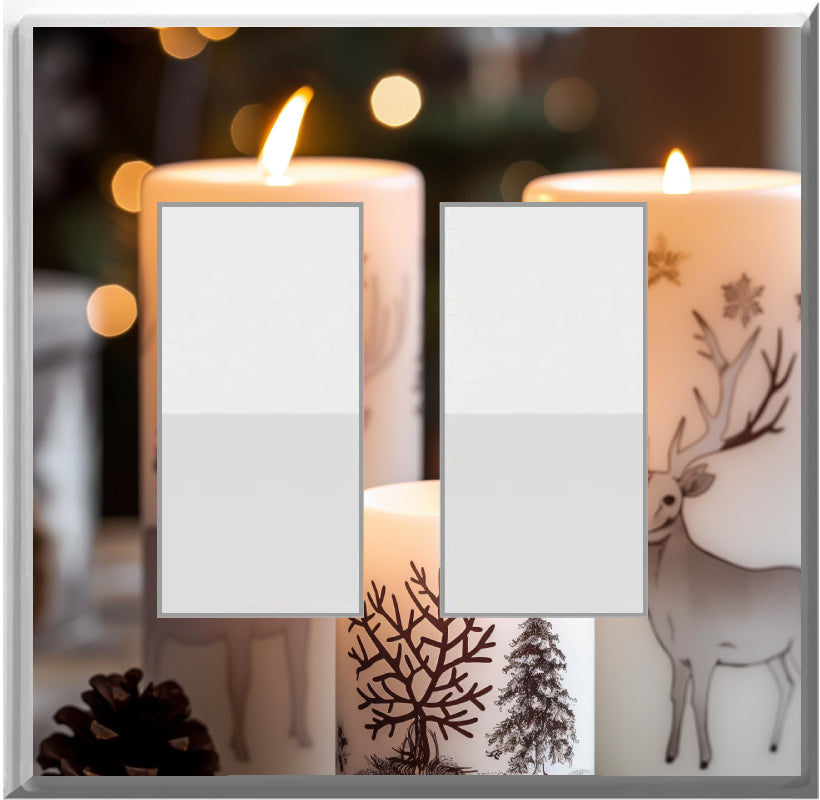 Bougies de Noël - Plaque murale pour veilleuse de décoration d'intérieur Glow Covers - Profitez de la lumière et voyez dans le noir