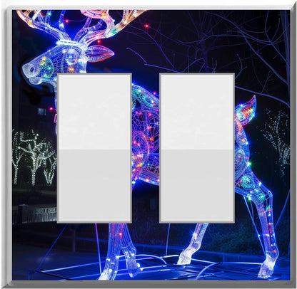 Electric LED Christmas Deer - Glow Covers Home Decor Night Light Wall Plate - Delight in the Light and See in the Dark