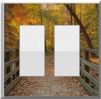 Escena de otoño: placa de pared con luz nocturna para decoración del hogar con cubiertas luminosas: deléitese con la luz y vea en la oscuridad