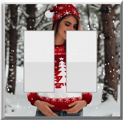 Female Christmas Sweater - Glow Covers Home Decor Night Light Wall Plate - Delight in the Light and See in the Dark