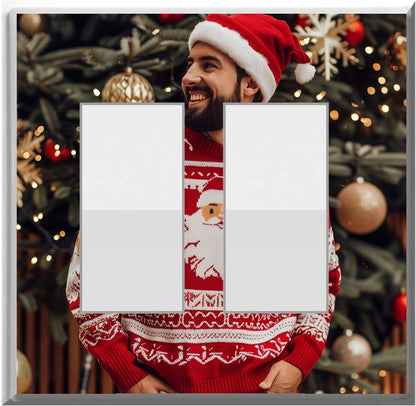 Male Red Christmas Sweater - Glow Covers Home Decor Night Light Wall Plate - Delight in the Light and See in the Dark