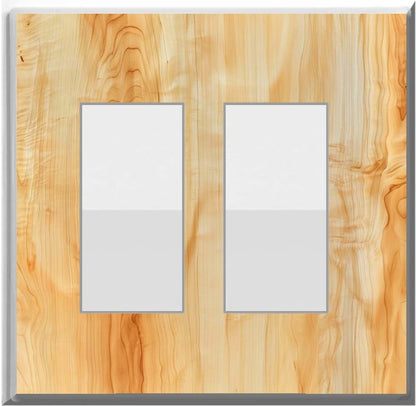 Maple wood design on a Glow Covers Home Decor Night Light Wall Plate - Delight in the Light and See in the Dark